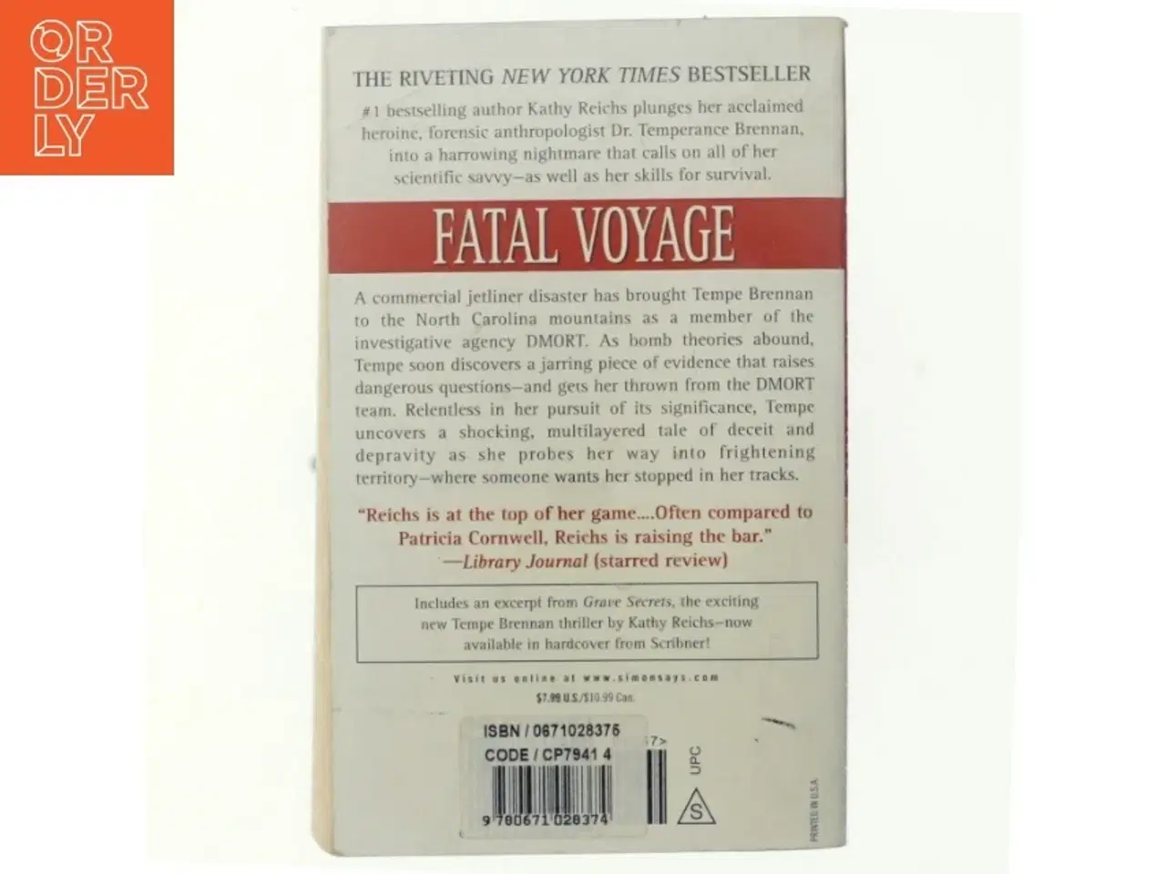 Billede 3 - Fatal Voyage af Kathy Reichs (Bog)
