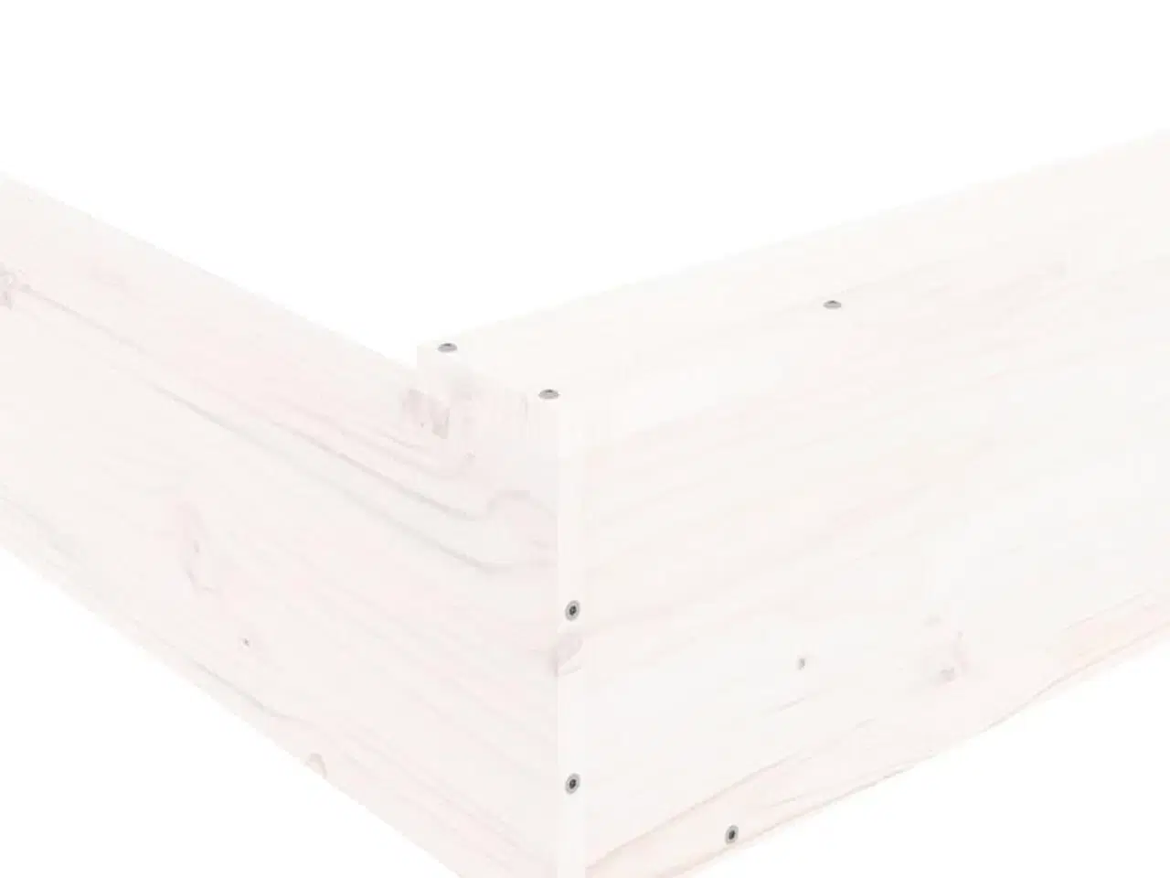 Billede 7 - Sandkasse med sæder firkantet massivt fyrretræ hvid