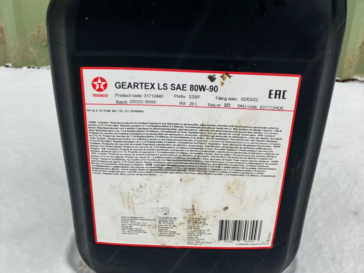 Billede 1 - Gearolie 80/90W