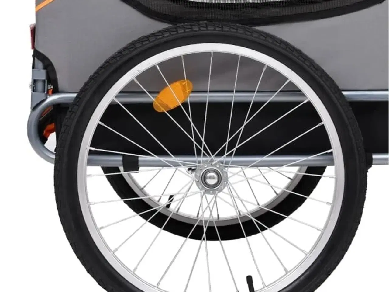 Billede 4 - Cykelanhænger til hund orange og grå