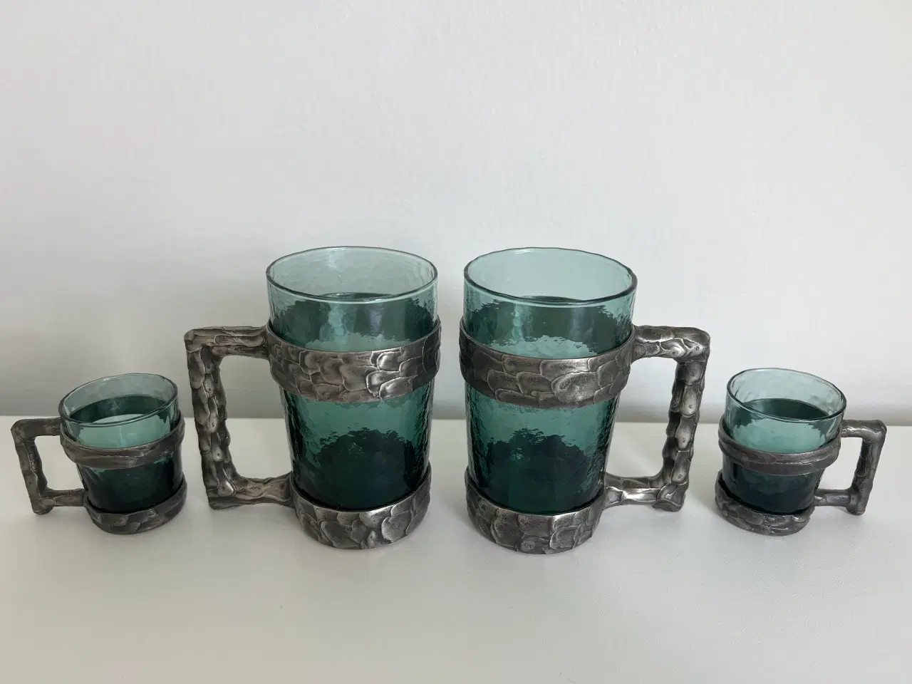 Billede 1 - Norske glas i/Tinholdere