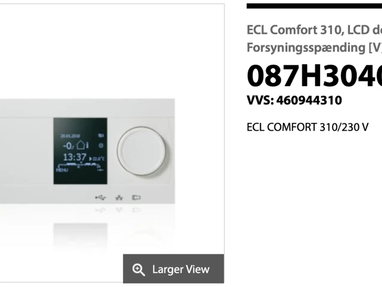 Billede 1 - Danfoss ECL 310 inkl. ECL-bundpart