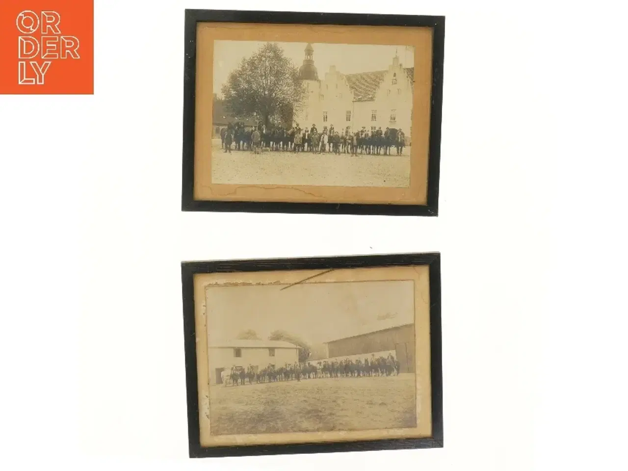 Billede 1 - To indrammede fotografier af ryttergrupper (str. 29x22,5 cm)