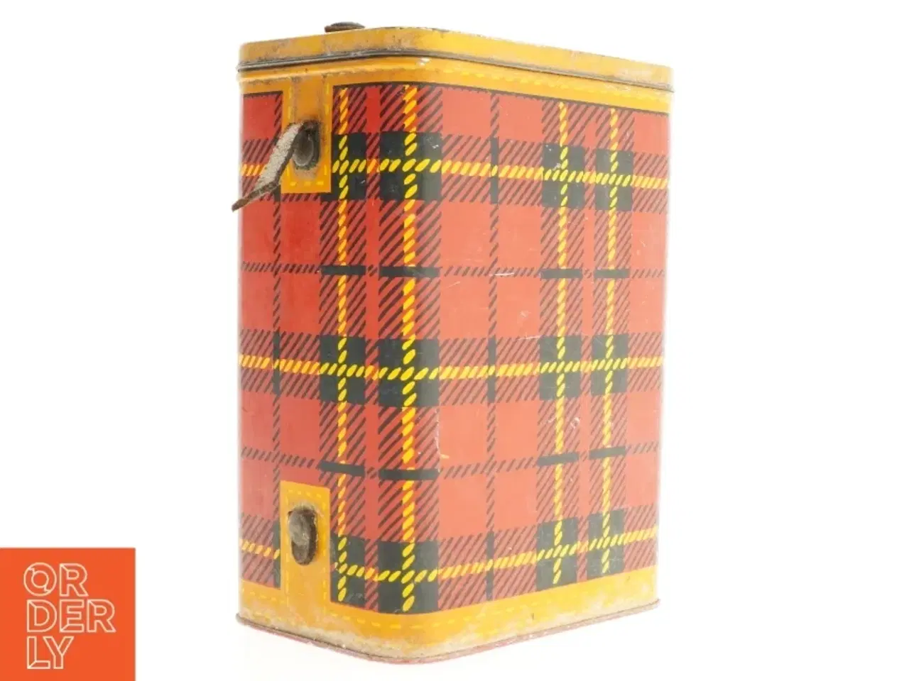 Billede 2 - Skotsternet metal dåse (str. 27,5 x 19 x 14 cm)