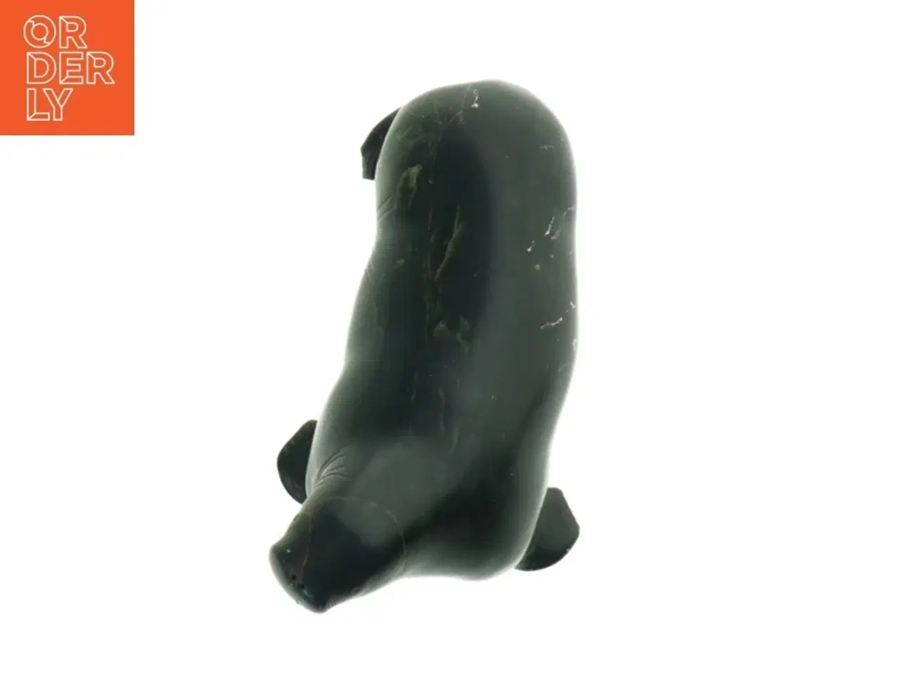 Billede 3 - Grønlandica. Inuit skulptur af hvalros (str. 17 cm)