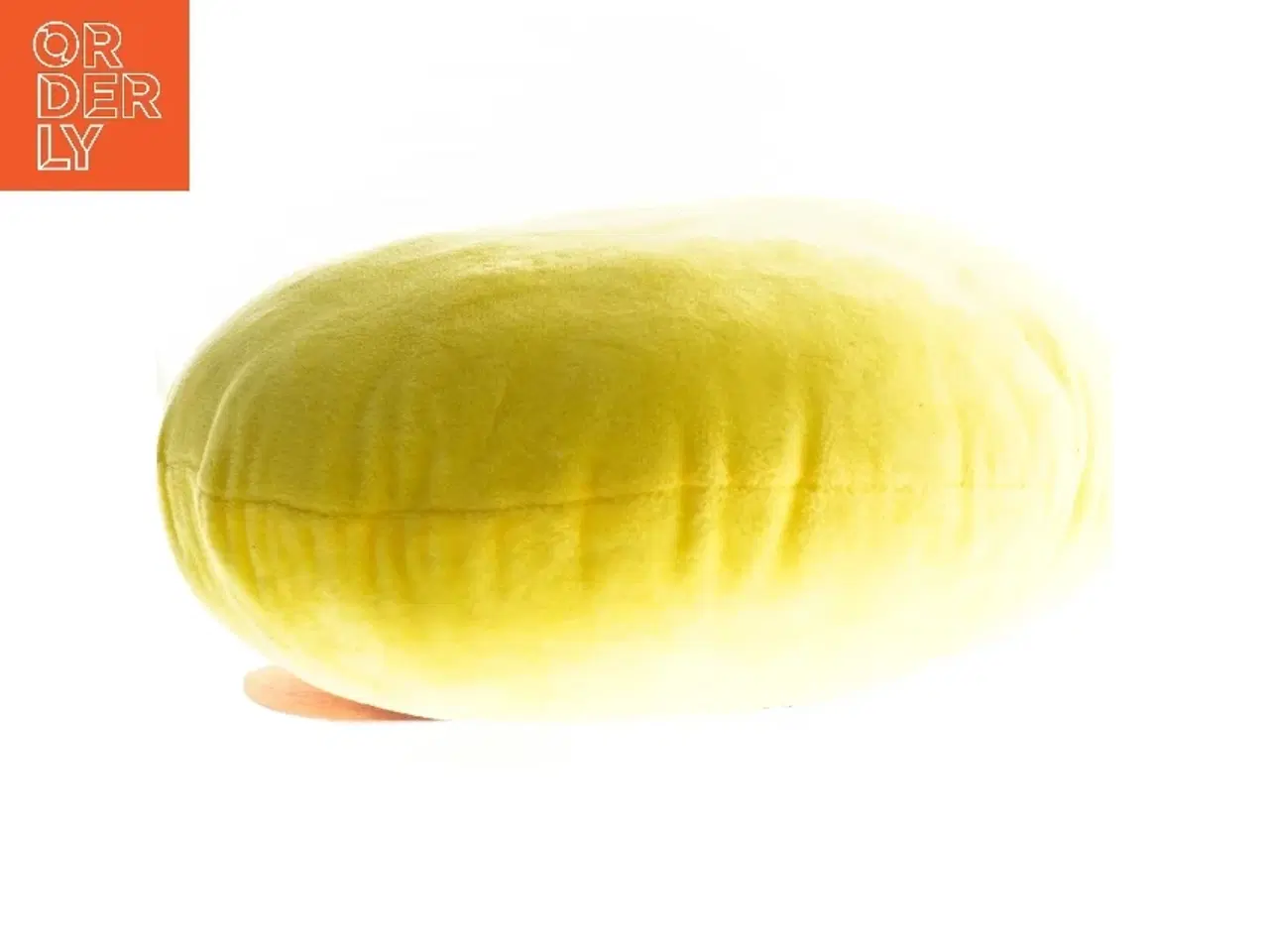 Billede 3 - Gul plyspude, smiley (str. 32 x 27 cm)