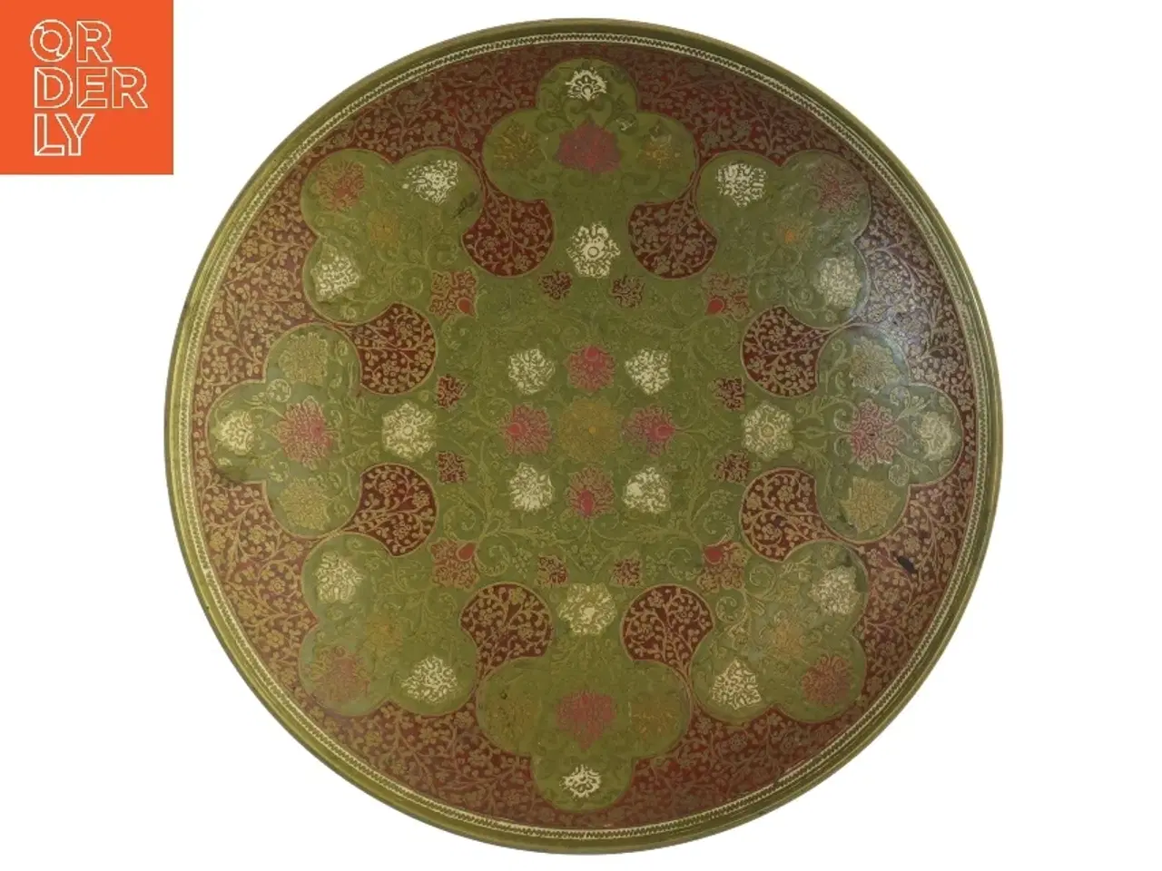 Billede 1 - Dekorativ messingbakke (str. 19,5 cm i diameter)