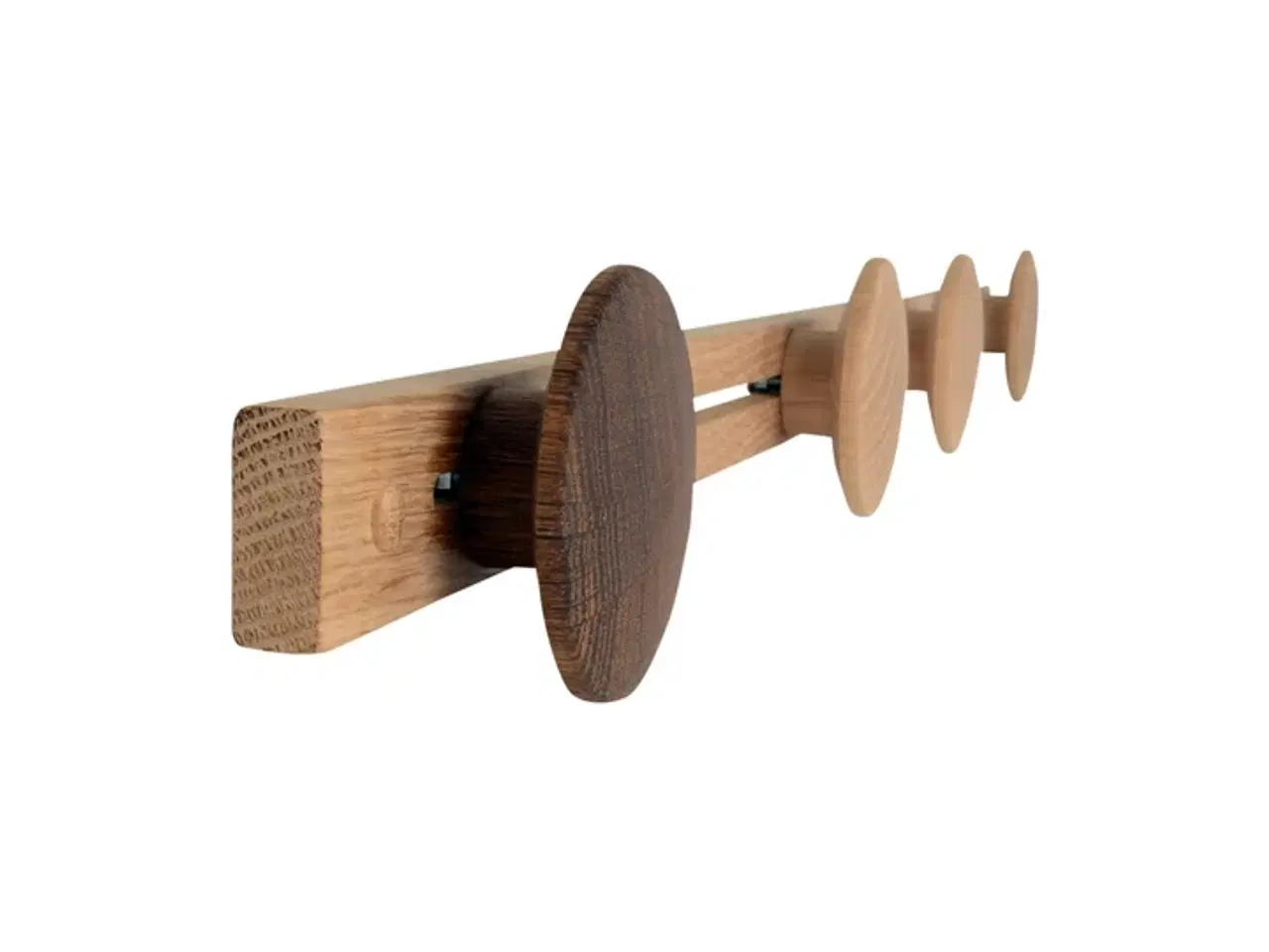 Billede 4 - 16 stk. Knagerække 4 knopper, 58,5 cm, egetræ