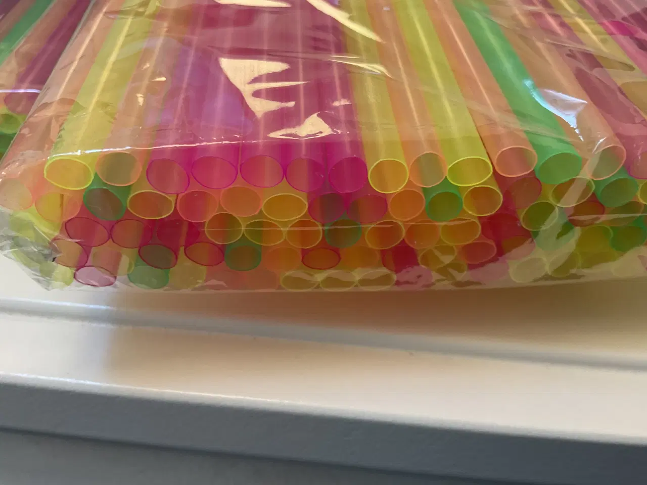Billede 2 - 100 stk. lange Plastik sugerør (Slushice sugerør)