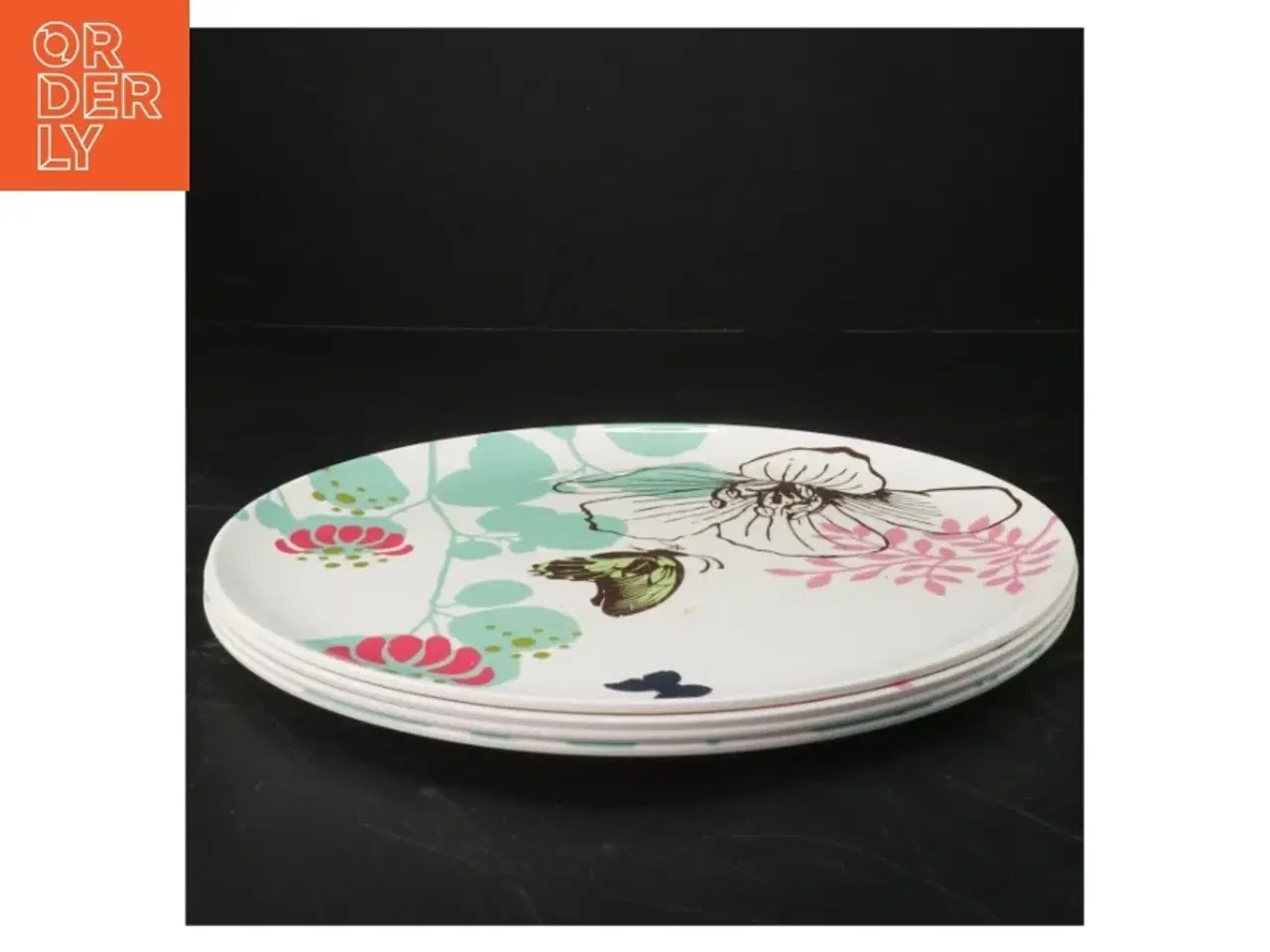 Billede 1 - 4 laminat  tallerkener (str. Ø. 28 cm. 4 styk)