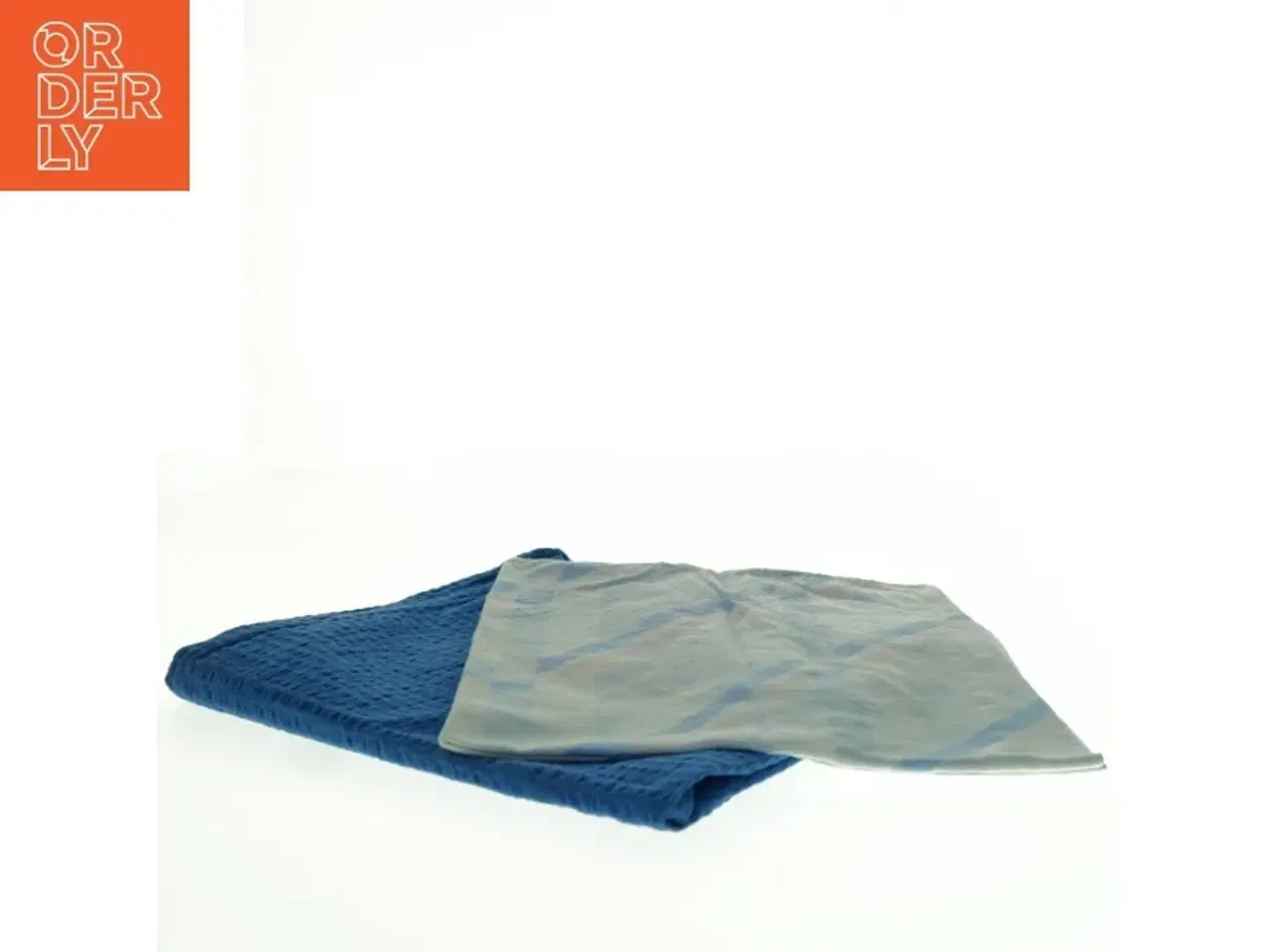 Billede 1 - Blå og hvid pudebetræk (str. 60 x 56 cm og 54 x 56 cm)