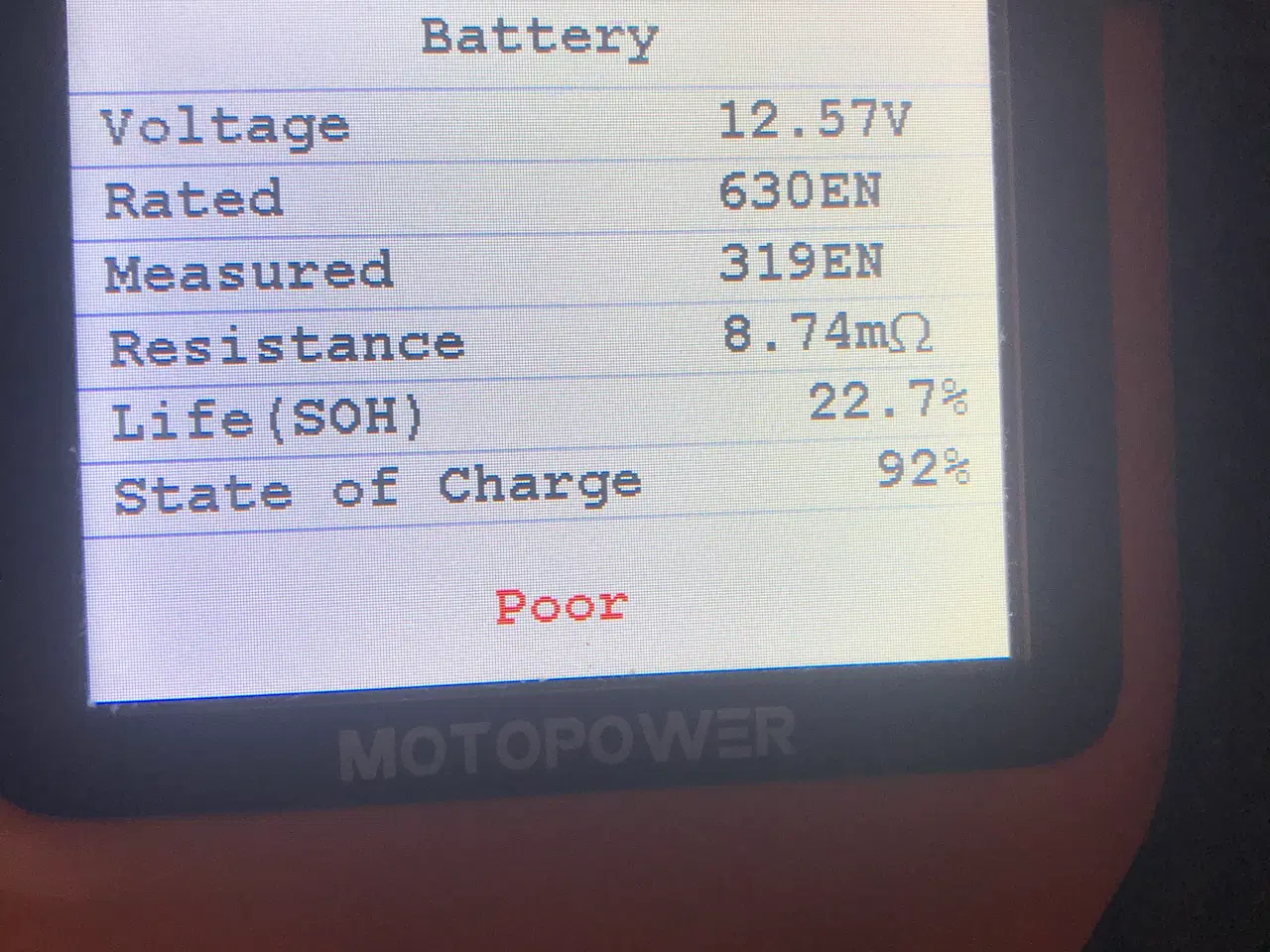 Billede 2 - Bil Batteri 70ah med 25% Liv tilbage