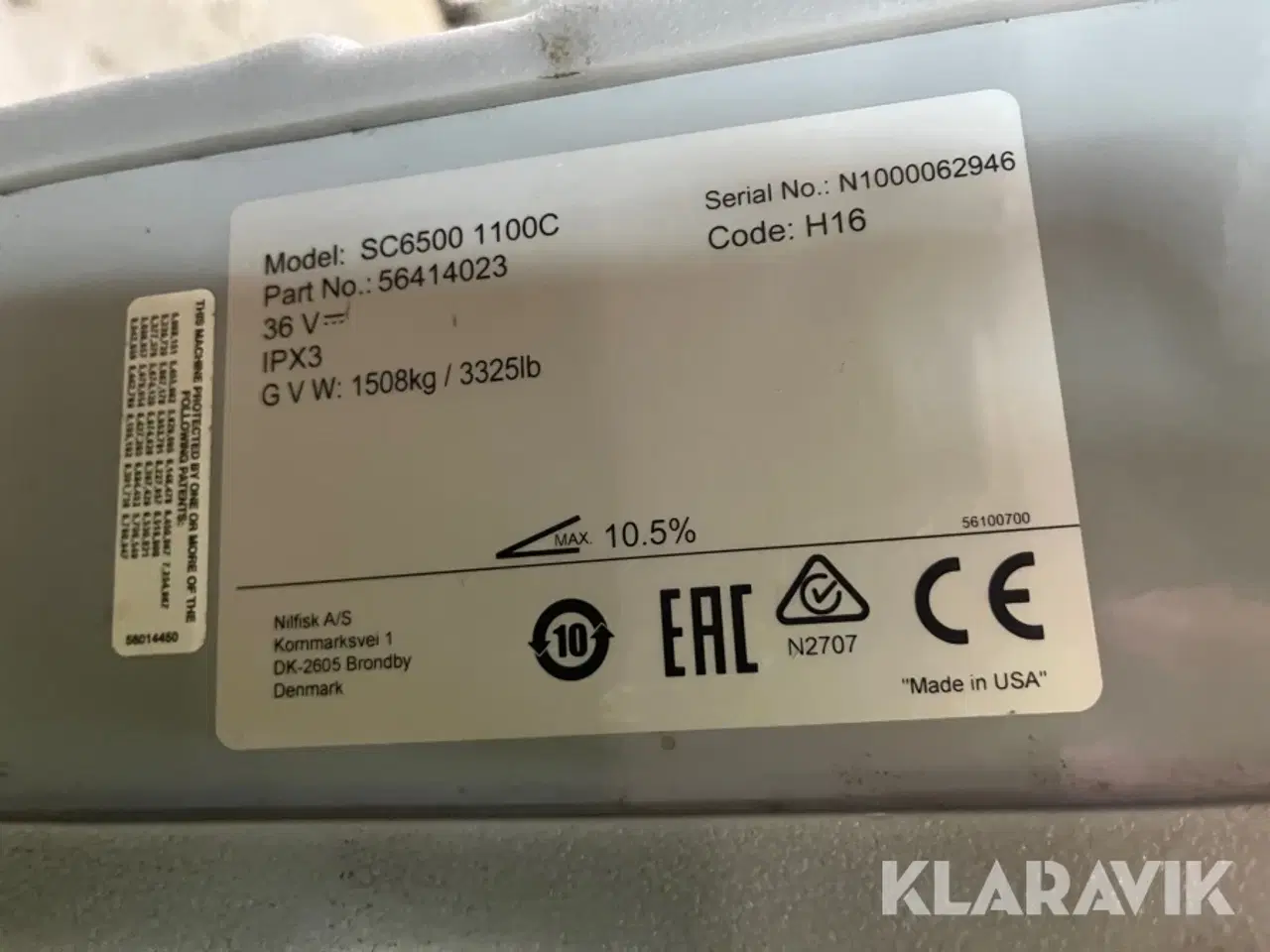 Billede 5 - Gulvvasker Nilfisk SC6500 1100C