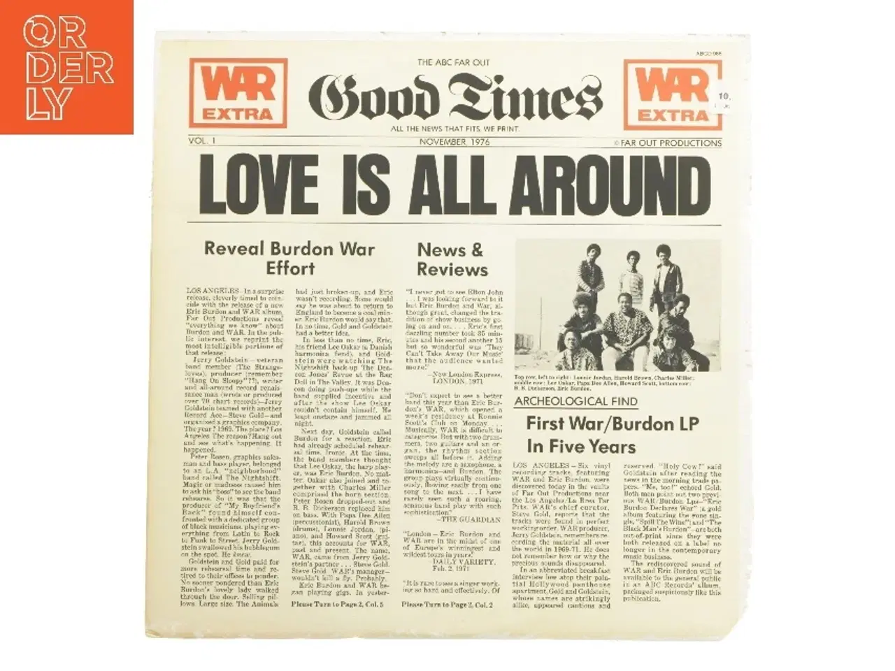 Billede 1 - War - Love Is All Around vinyl album