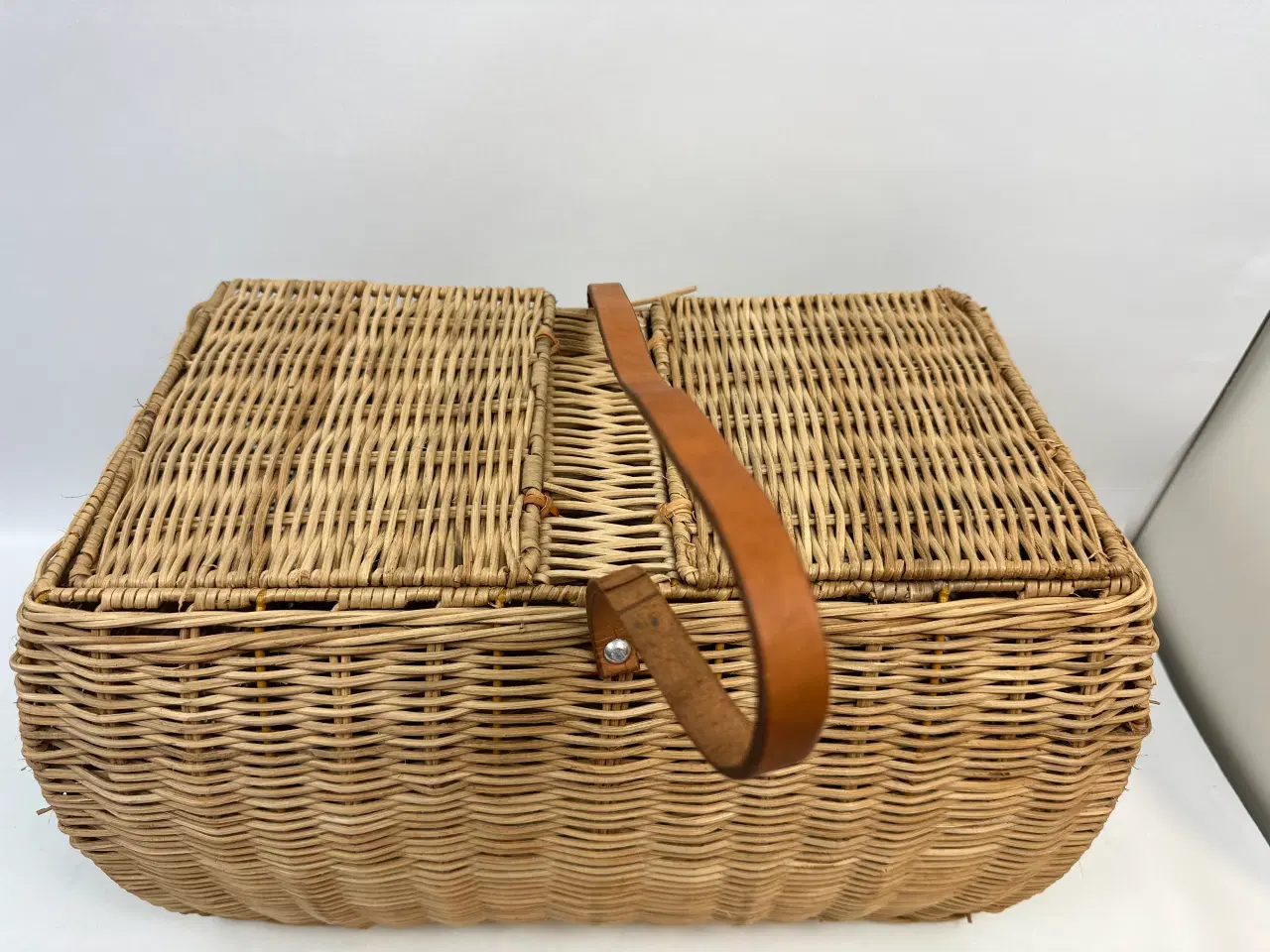 Billede 3 - Retro picknick kurv i flet