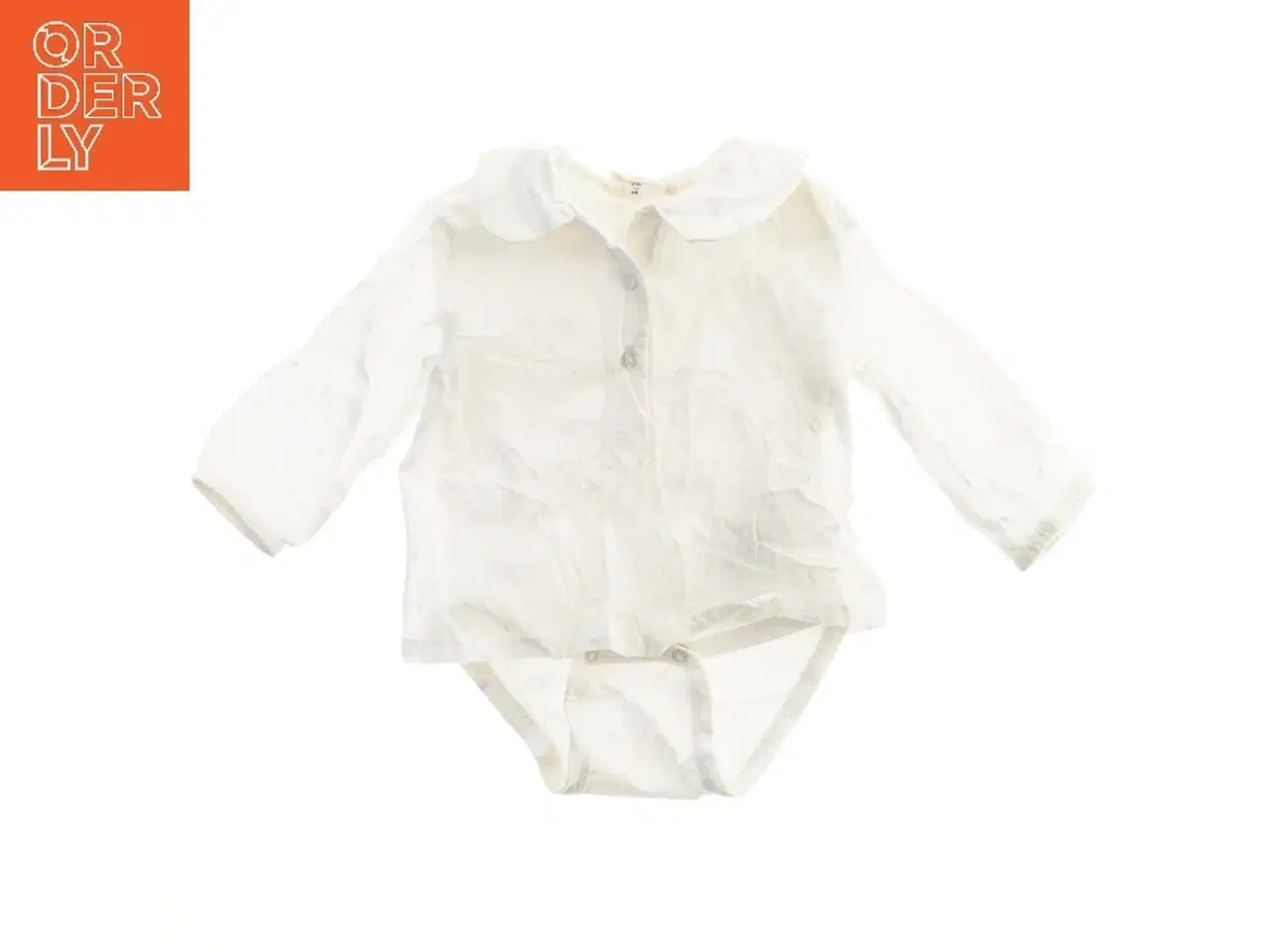 Billede 1 - Hvid bodystocking med krave fra Minymo (str. 68)