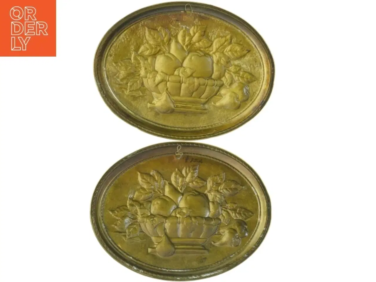 Billede 2 - Dekorative metal platter til ophæng (str. 47 x 36 cm)