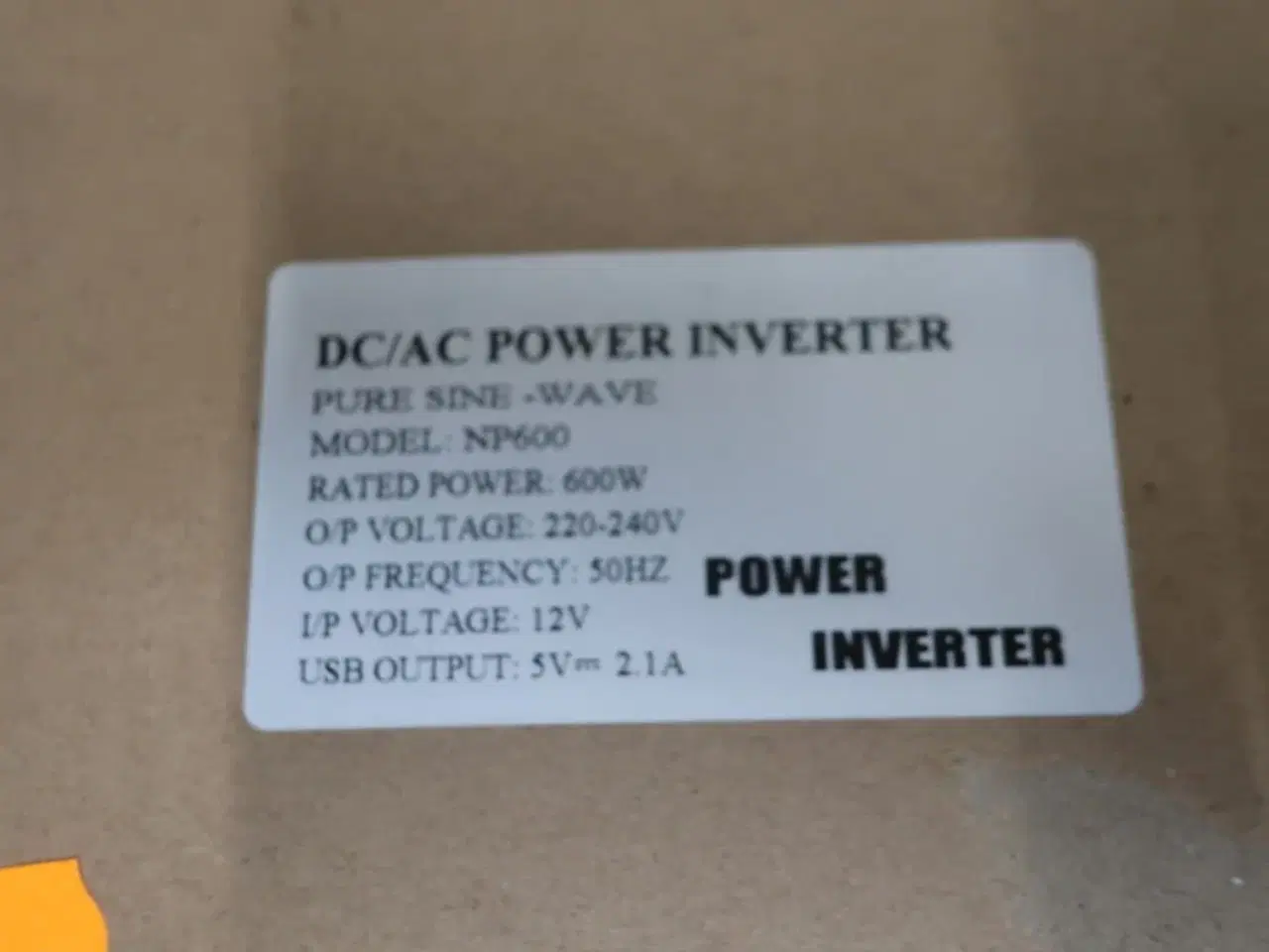 Billede 2 - Inverter GREEN ENERGY Pure Sine Wave DC/AC Power 600W