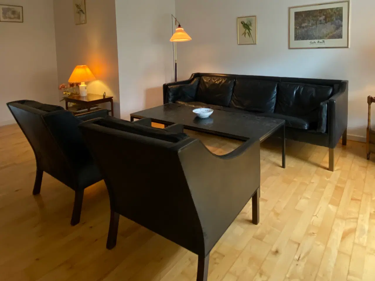 Billede 1 - Børge Mogensen - sofa (2213) og 3 lænestole (2207)