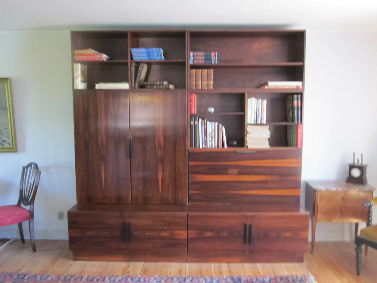 Billede 1 - 2 sektioner af pallisander reol fra slut 70’erne