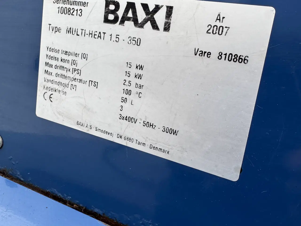 Billede 1 - Baxi stokerfyr årgang 2007