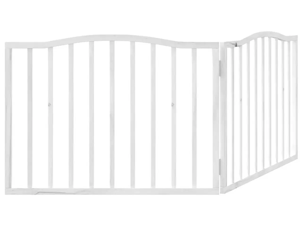 Billede 6 - Hundelåge 2 paneler 160 cm foldbar poppeltræ hvid