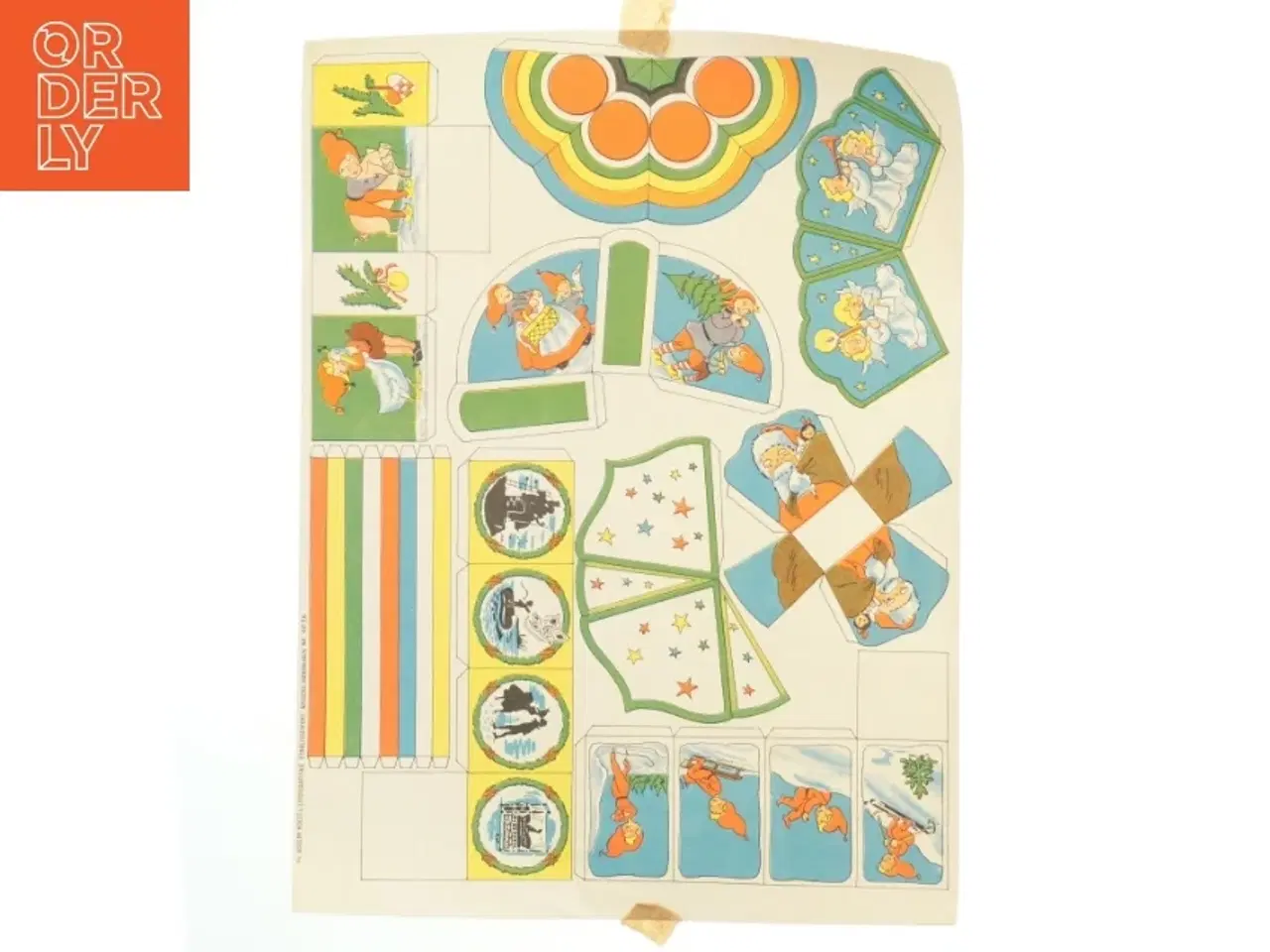 Billede 5 - Vintage papirklip, jule klip (str. 46x34 cm)