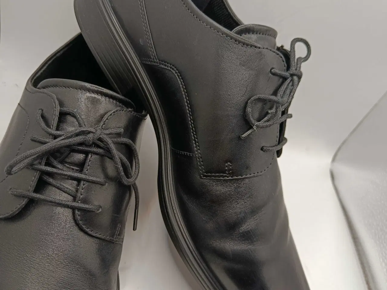 Billede 7 - Ecco sort læder sko 45str