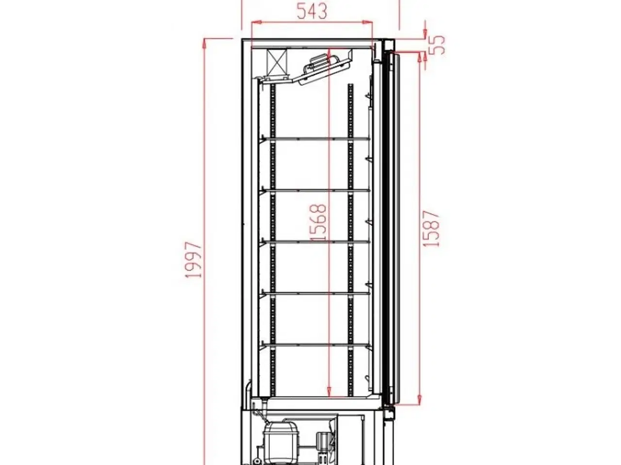 Billede 2 - Displayfryseskab – med glas døre 1000 liter