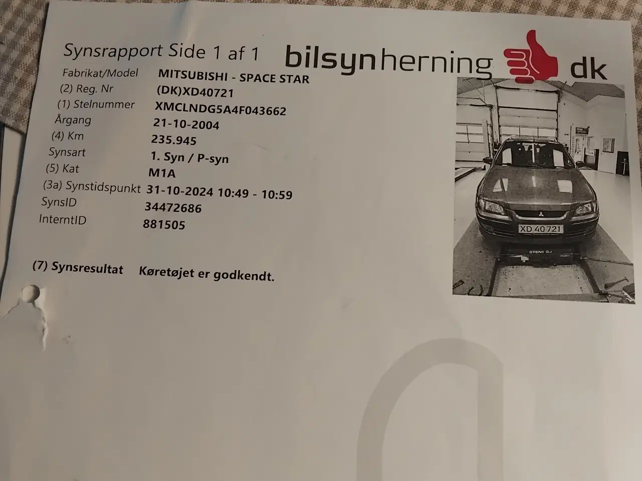 Billede 8 - Synet Mitsubishi Space Star 