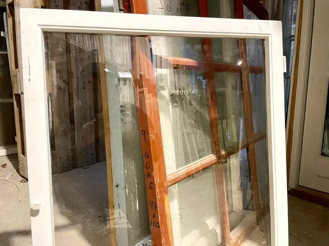 Billede 3 - Forsatsramme m. float-glas og kittet rude