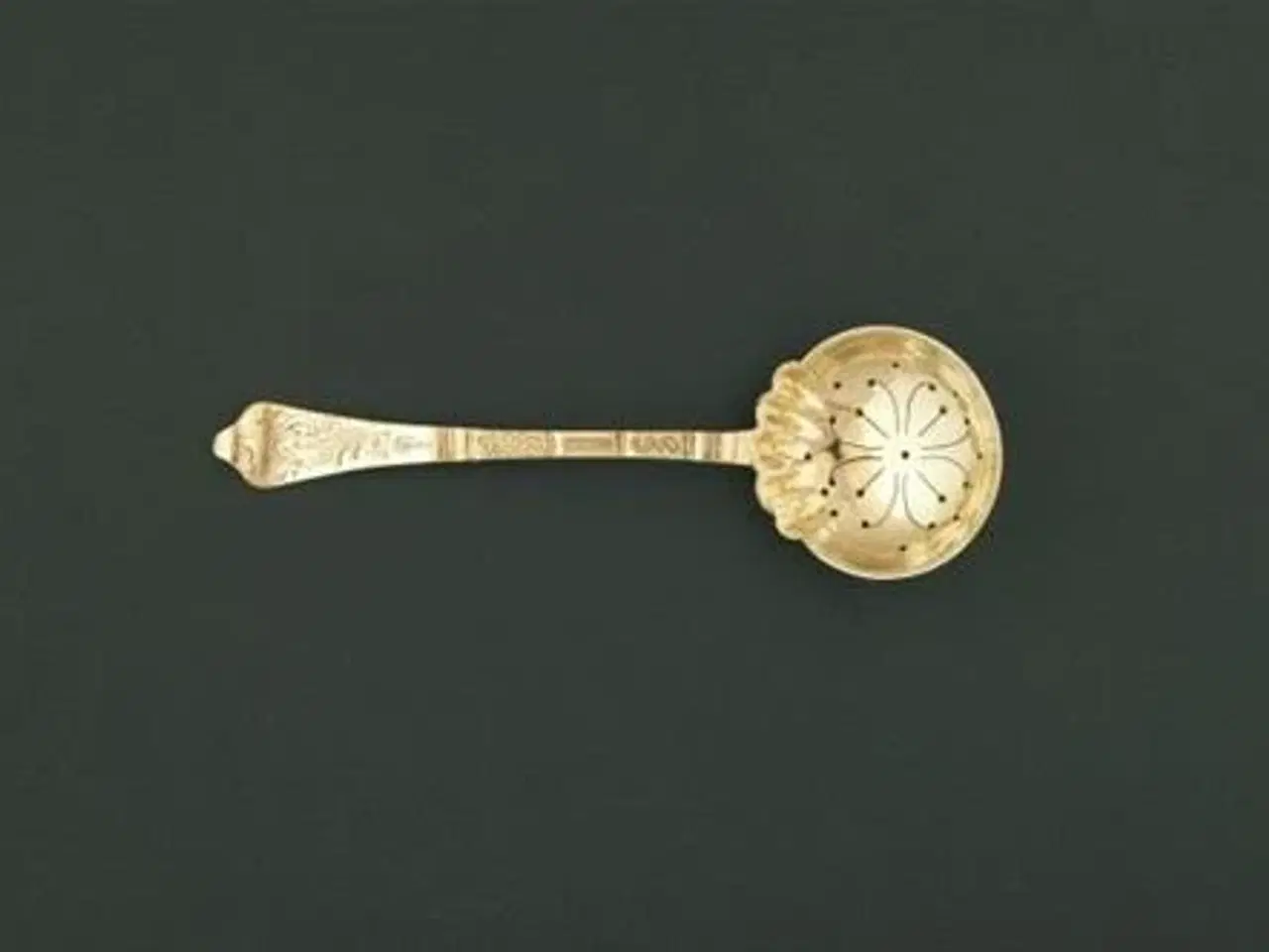 Billede 1 - Antik Rokoko Strøske til sukker, 17 cm.