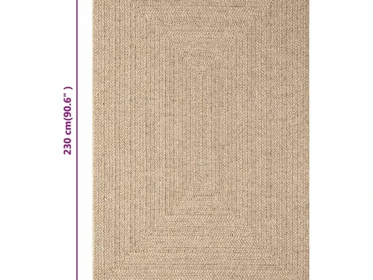 Billede 8 - Gulvtæppe ZIZUR 160x230 cm jute-look indendørs og udendørs