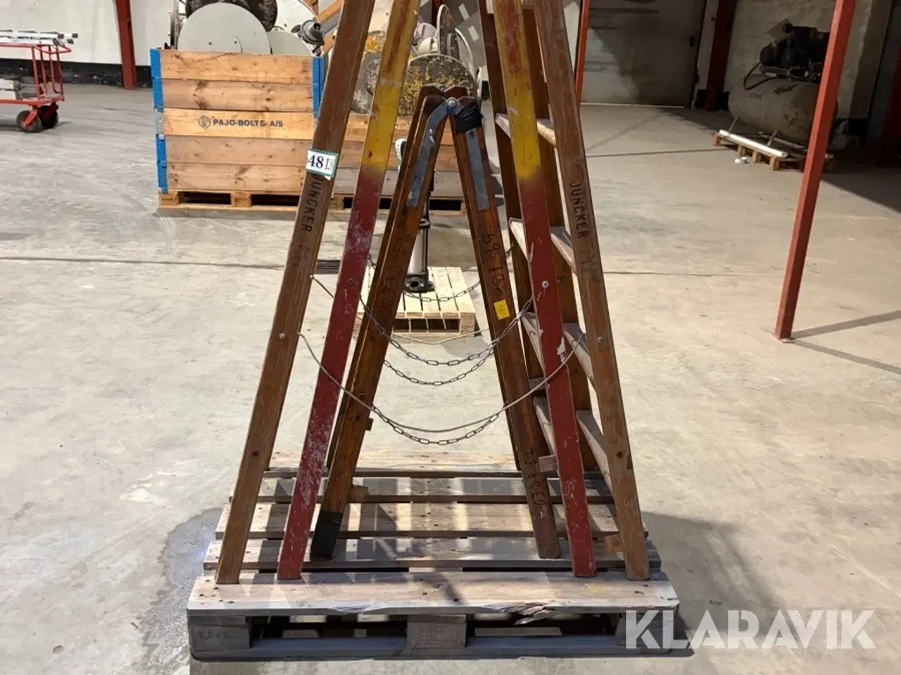 Billede 3 - Stiger + lagervogn 6 enheder