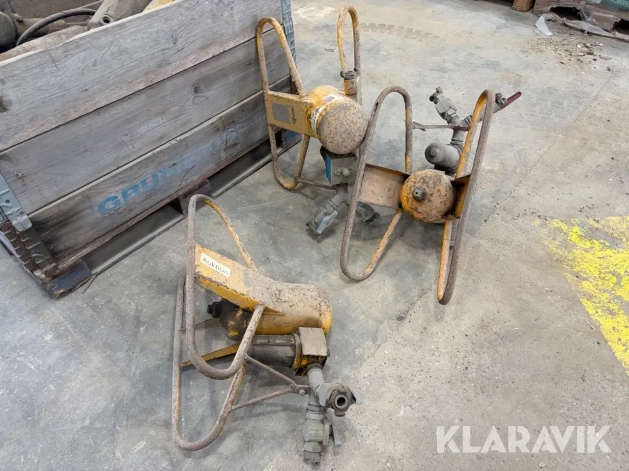 Billede 4 - Tryklufthamre og vandudskiller med trykluftslanger