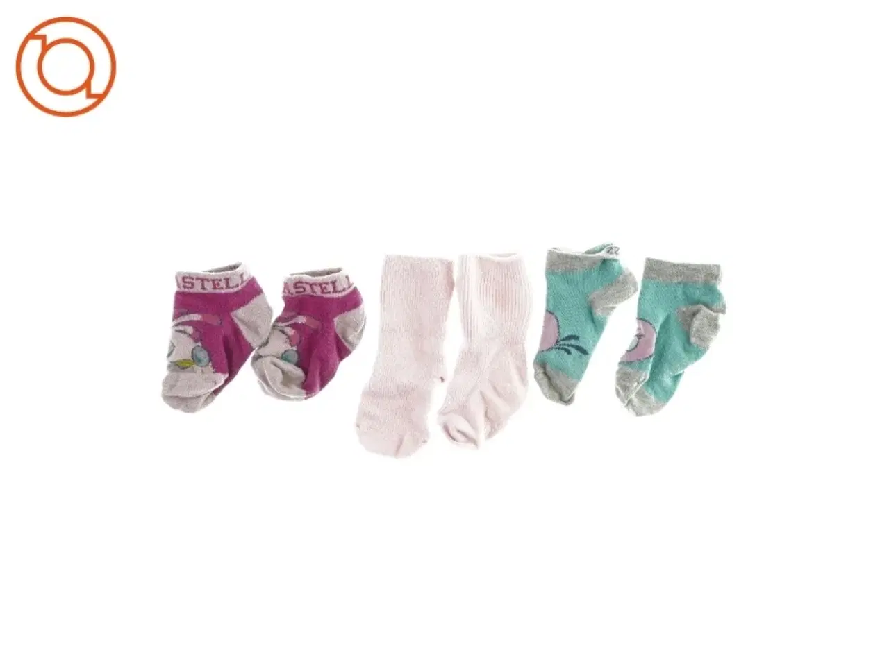 Billede 1 - Babystrømper med forskelligt print fra Ukendt (str. ca. 17)