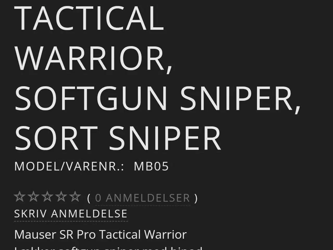 Billede 1 - Airsoft sniper