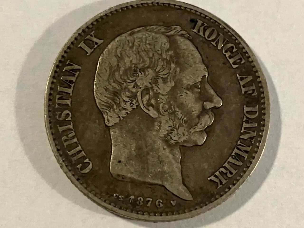 Billede 1 - 2 Kroner 1876 Danmark - Dårlig stand