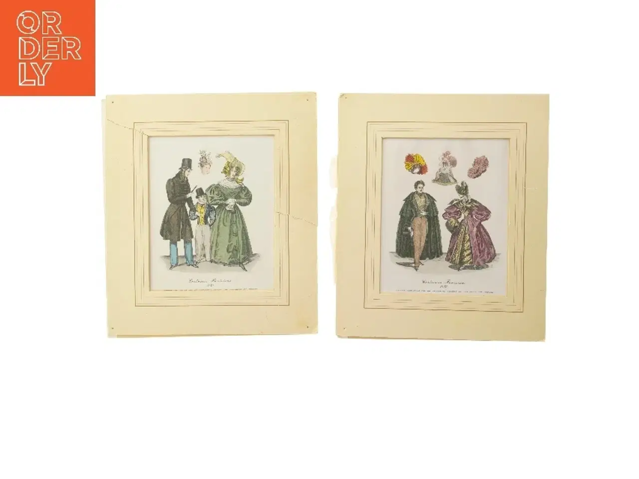 Billede 1 - Vintage modeillustrationer (str. 31x27,5 cm)