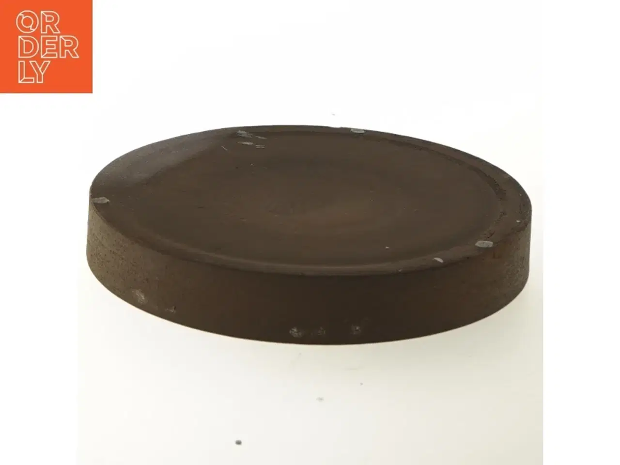 Billede 2 - Rund keramikfad med blå glasur fra Knabstrup (str. Ø 20x3 cm)