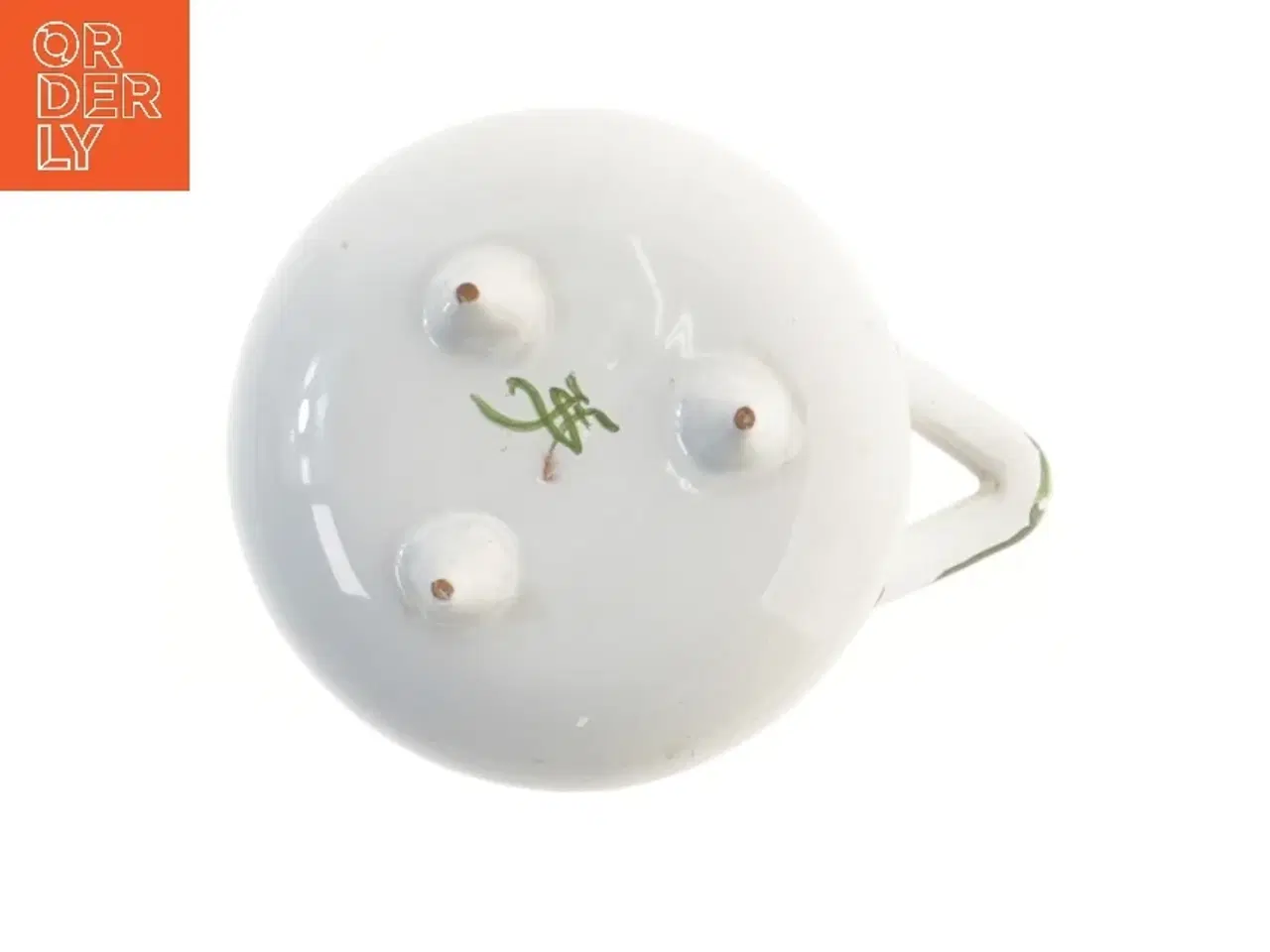 Billede 2 - Keramik lysestage med blomstermønster (str. 12 cm)