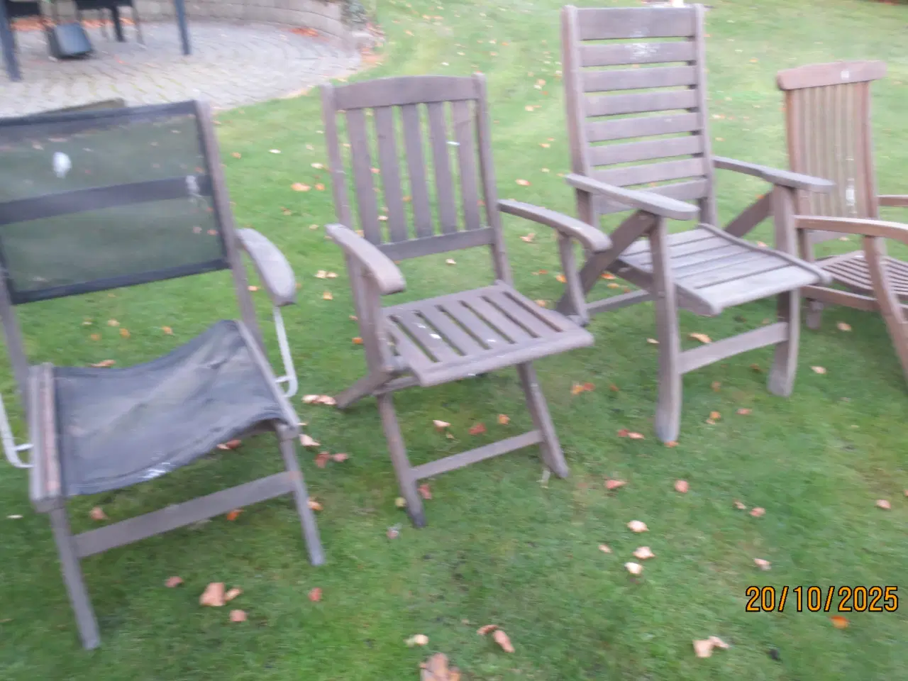 Billede 6 - 4 stk Teak havestole / liggestol