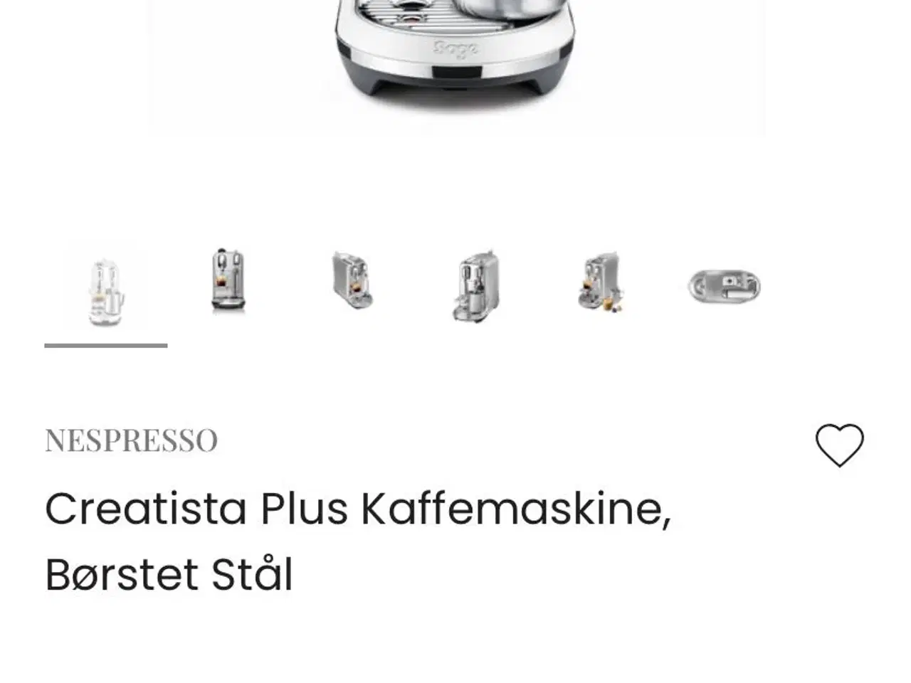 Billede 1 - Sage nespresso kaffe maskine 