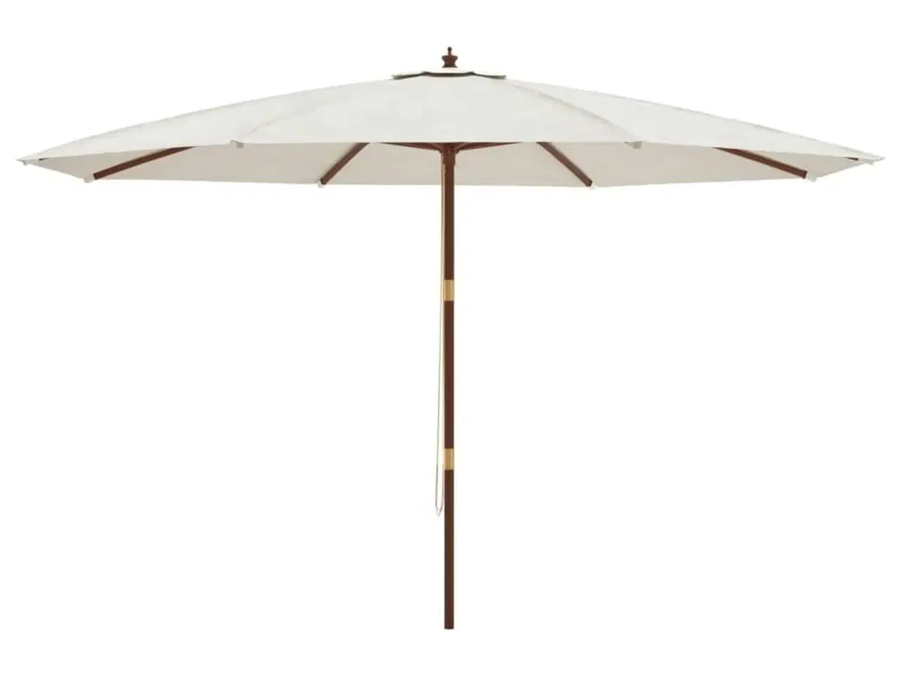Billede 4 - Haveparasol med træstang 400x273 cm sandfarvet