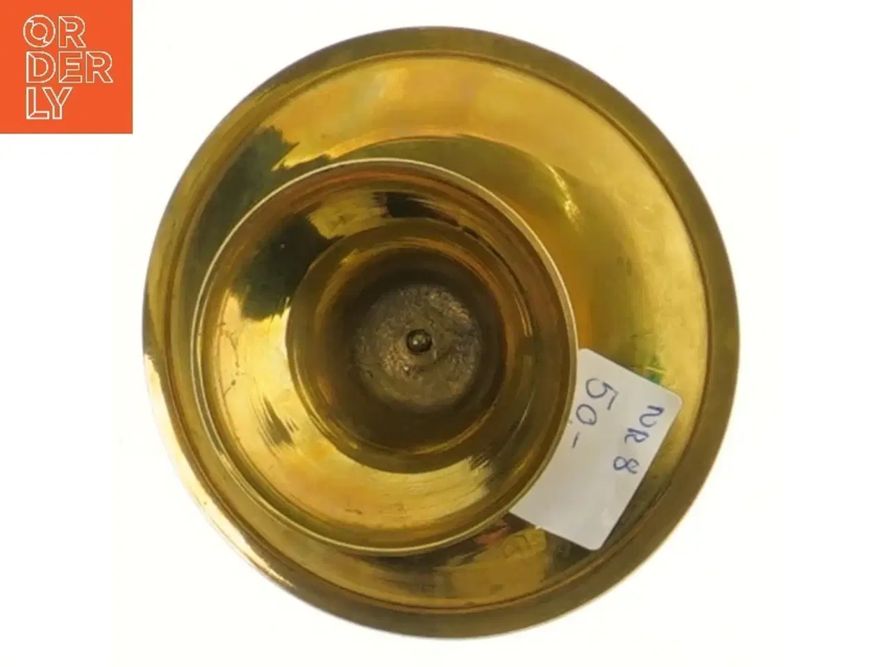 Billede 2 - Antik messing lysestage (str. Ø 11 cm)