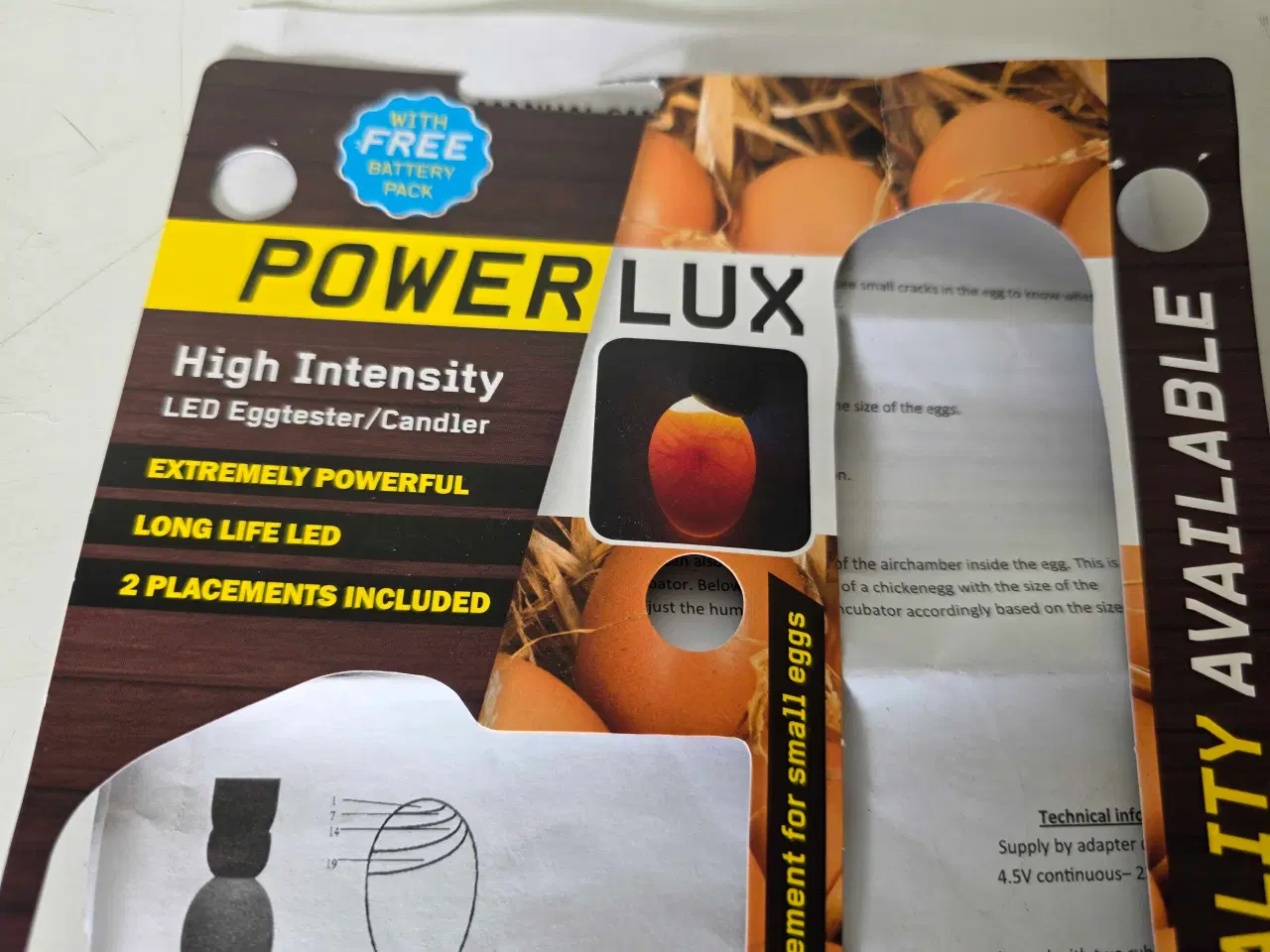 Billede 2 - Æggelyser Powerlux, kraftig model 