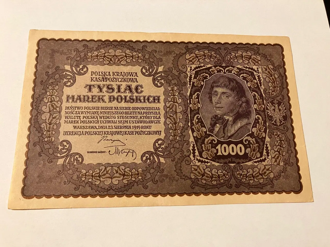 Billede 1 - 1000 Marek Poland 1919 - Nice condition