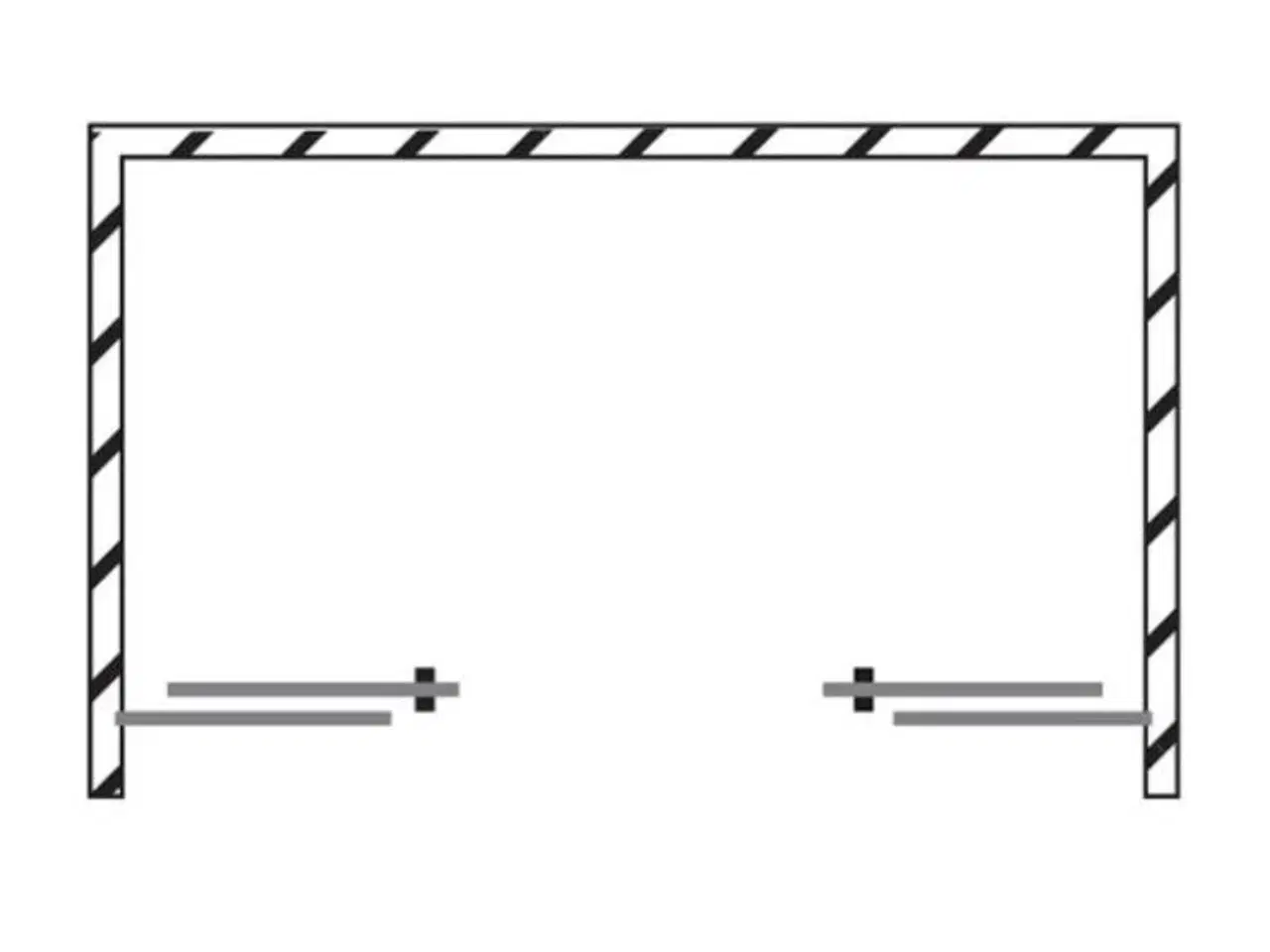 Billede 1 - Strømberg Slide 32 skydedør nicheløsning, mat sort, 1652mm