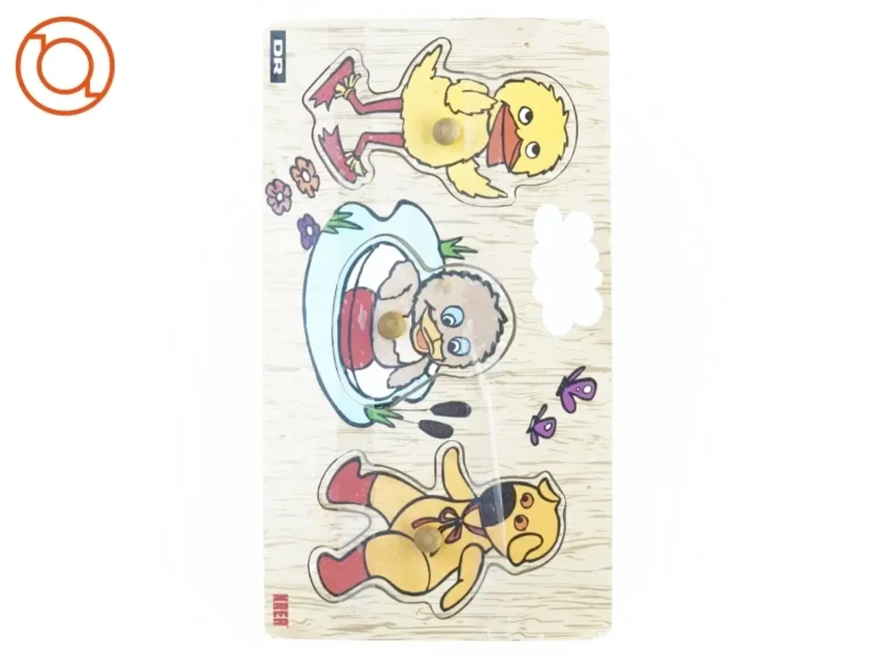 Billede 2 - Puslespil med bamse og kylling fra DR (str. 30 x 17)