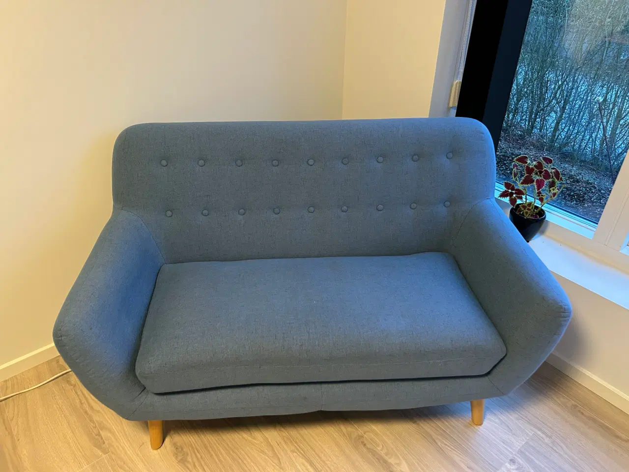 Billede 3 - Sofa i blåt stof